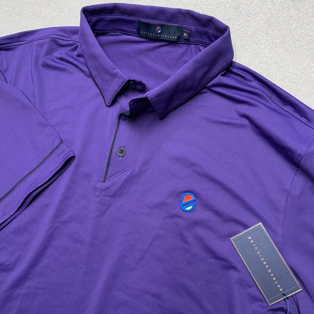 New Extracurricular Activities Polo Shirt Men XL Violet Indigo Purple Golf EC001